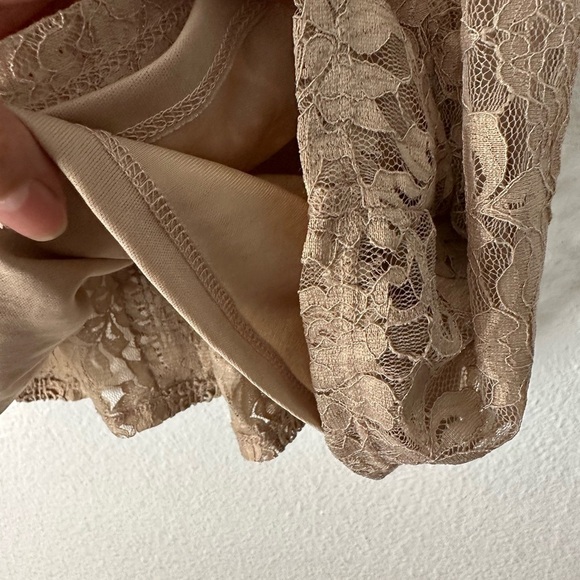 Cable & Gauge Lace Brown Sleeves Top Small BNWT - Picture 7 of 9